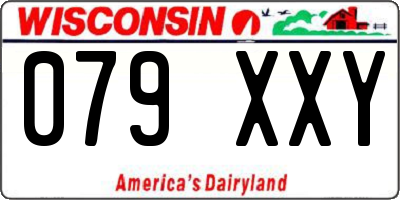 WI license plate 079XXY