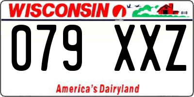 WI license plate 079XXZ
