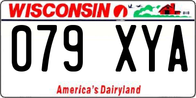 WI license plate 079XYA