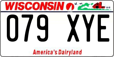 WI license plate 079XYE