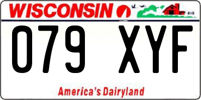WI license plate 079XYF