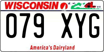 WI license plate 079XYG