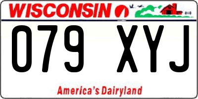 WI license plate 079XYJ