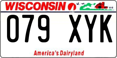WI license plate 079XYK