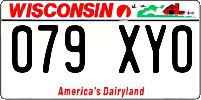 WI license plate 079XYO