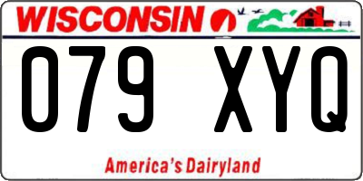 WI license plate 079XYQ