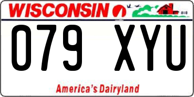 WI license plate 079XYU