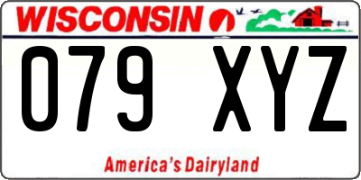 WI license plate 079XYZ