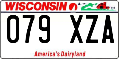 WI license plate 079XZA