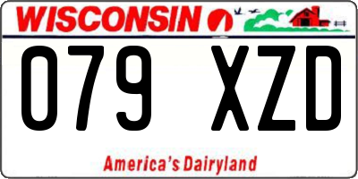 WI license plate 079XZD
