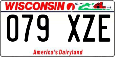 WI license plate 079XZE