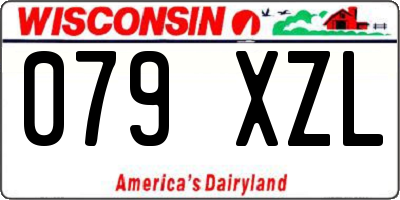 WI license plate 079XZL
