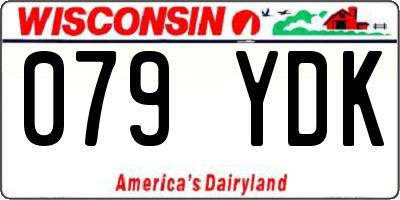 WI license plate 079YDK