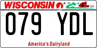 WI license plate 079YDL