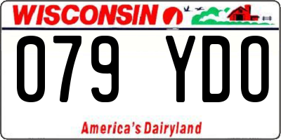 WI license plate 079YDO