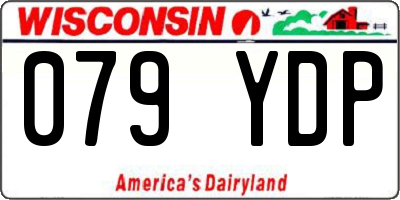 WI license plate 079YDP
