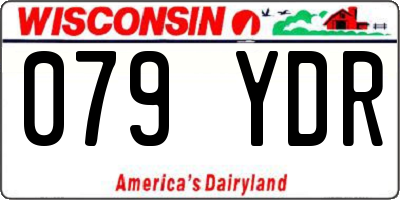WI license plate 079YDR