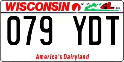 WI license plate 079YDT