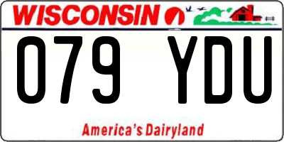 WI license plate 079YDU