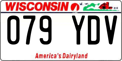 WI license plate 079YDV
