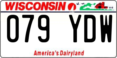 WI license plate 079YDW