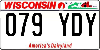 WI license plate 079YDY