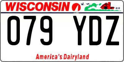 WI license plate 079YDZ