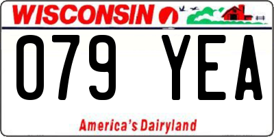 WI license plate 079YEA