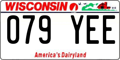 WI license plate 079YEE