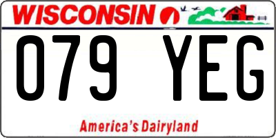 WI license plate 079YEG