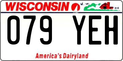 WI license plate 079YEH