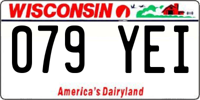 WI license plate 079YEI