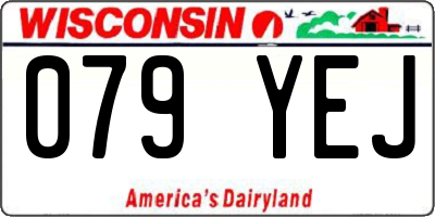 WI license plate 079YEJ