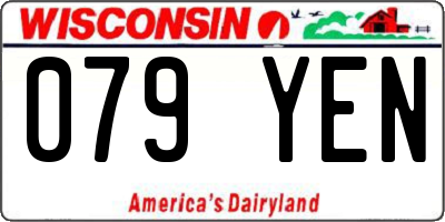 WI license plate 079YEN