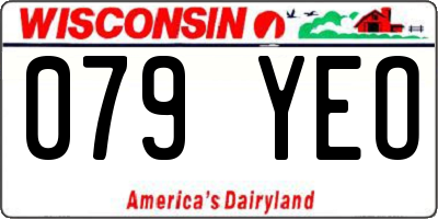 WI license plate 079YEO