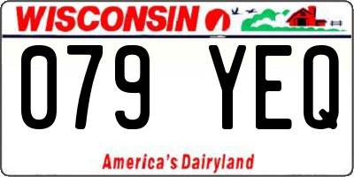 WI license plate 079YEQ