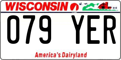 WI license plate 079YER