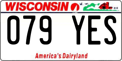 WI license plate 079YES
