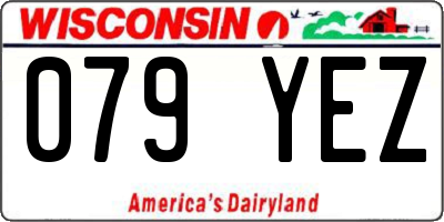 WI license plate 079YEZ