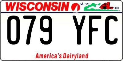 WI license plate 079YFC