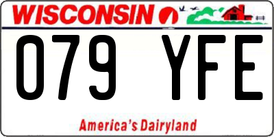 WI license plate 079YFE