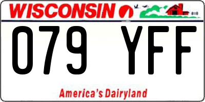 WI license plate 079YFF