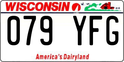 WI license plate 079YFG