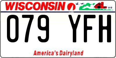 WI license plate 079YFH