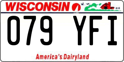 WI license plate 079YFI