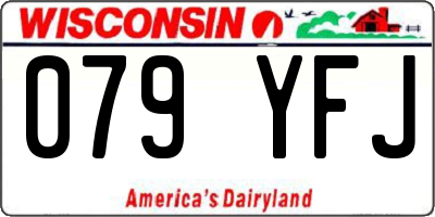 WI license plate 079YFJ