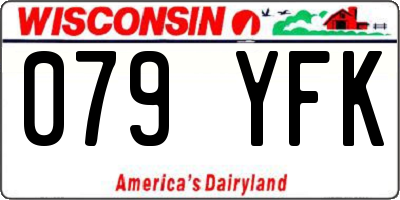 WI license plate 079YFK