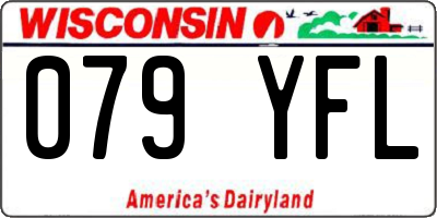 WI license plate 079YFL