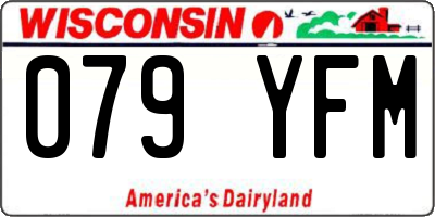 WI license plate 079YFM