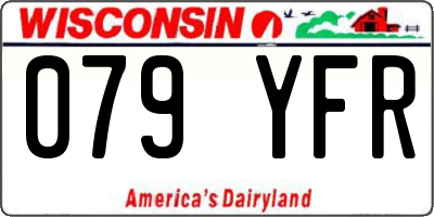 WI license plate 079YFR